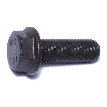 Midwest Fastener Class 10.9, M10-1.50 Flange Bolt, Black Phosphate Steel, 30 mm L, 4 PK 77183